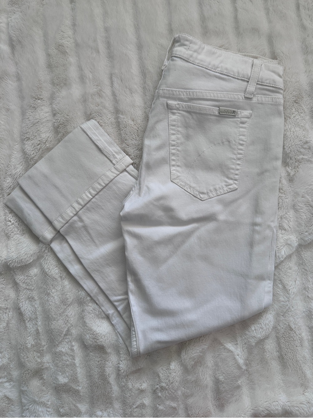 Joe's Jeans, Women’s White Stretch Cropped Jeans, Sz 28